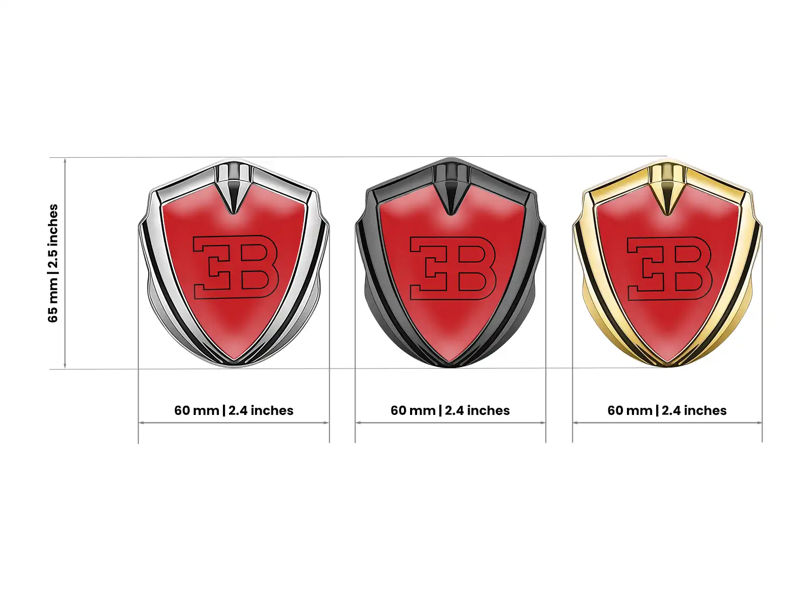 Bugatti Emblema Fender Badge Tuning Ispirato Lega
